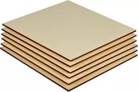 Medinės plokštės amatams 30.5x30.5cm, 6mm storio, 6 vnt.