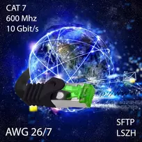 Cat7 tinklo kabelis - cat 7 ethernet kabelis, tinklo / interneto / dsl / modemo / maršrutizatoriaus / hub patch kabelis, lan kabelis, raw kabelis, 10gb/s (s-ftp pimf), patch kabelių rinkinys su rj 45 jungtimi, cat.6a
