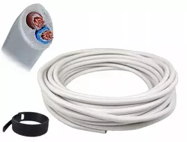 Elektrinis baltas kabelis Omy 2x1,5mm, 10m
