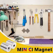 Min Ci 16 neodimio magnetų rinkinys, stiprūs dideli magnetai su skyle 18 x 3 mm M5, prisukami magnetai su įleidimu, skirti prisukti sriegiu, apvalus puodo magnetas, virtuvės spintelės magnetas, plokščias