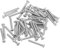 50 vnt. M1.6 x 12 mm plokščios galvutės varžtai, 304 nerūdijančio plieno