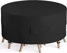 Sodo baldų uždangalas 193x80cm apvaliam lauko baldų komplektui, 76 colių