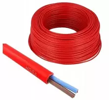 Hdgs 2x1 mm² silikoninis ugniai atsparus laidas, 1m, raudonas