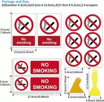 14 vnt. ženklas „nerūkyti“, 3 stiliai, lipdukas „šiose patalpose“, pastatas, parduotuvė, viešbutis, baras, kavinė, savaime prisitaikantis su 2 įbrėžimais