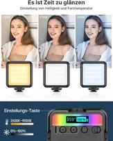 Vaizdo šviestuvas rgb, ulanzi vl49 led vaizdo šviestuvas su 2000 mah baterija, maža pritemdoma kameros lemputė 2500k-9500k, magnetai nugaroje, kompaktiška foto lemputė makro fotografijai, produktų fotografijai ir youtube tinklaraščiams