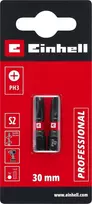 Originalūs einhell dvigubo sukimo smūginiai antgaliai 2 vnt. 30 mm ph3 (s2 plienas, didelis patvarumas, dvigubo sukimo efektas, raudonas spalvos žiedas, c 6.3 kotelis)