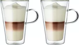 Bodum Canteen 2 stiklinių rinkinys (dvigubos sienelės, izoliuotas, galima plauti indaplovėje, 0,4 litro) skaidrus