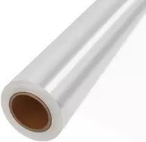 Skaidri dovanų plėvelė 80 cm x 30 m, 3 mil storio celofano rulonas