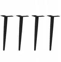 Kavos staliuko kojos, 4 vnt., juodos, 42–43 cm, plienas