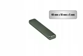 Neodimio magnetas 48x10x5 stačiakampis pilnas stiprus