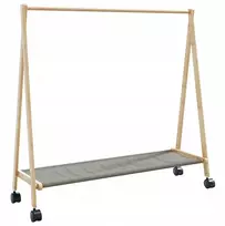 Drabužių kabykla su lentynomis ir ratukais, 106x34