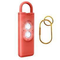 Strobe Flashlight Keychain 300 Lumen Personal Safety Light with Key Ring Compact Portable Dual LED Flashlight for Outdoor Emergency pink