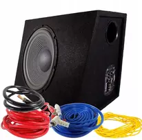 Aktyvus žemų dažnių garsiakalbis su dėže subwoofer 400w ir laidais