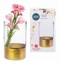 Altom Design Vaza gėlėms stiklinė žvakidė glamour 20cm