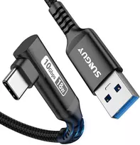Usb C Kampinis Kabelis 1.5m, 10Gbps, Usb 3.1 Gen 2