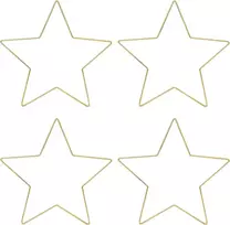 Hsthe jūros žvaigždės vainiko rėmas, metalinė viela, macrame rėmas, pentagramos formos vainiko žiedai, gėlių vainikas, amatų lankelis padėkos dienai, kalėdoms, naujiesiems metams, vestuvėms, 30 cm, 4 vnt.