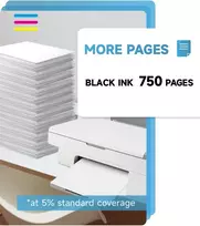 Inkyeah 62xl Juoda Rašalo Kasetė, 750 Psl. Suderinama su Hp Officejet/envy