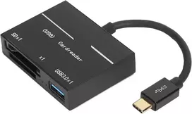 Usb c xqd kortelių skaitytuvas, 5gbps didelės spartos kelių kortelių skaitytuvas, flash atminties kortelių skaitytuvas su led darbo ekranu, suderinamas su usb 3.0/2.0, plug and play