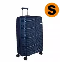 Kelioninis Tamsiai mėlyna maža kabinos tvirta kelioninė standi lagamino tipo L bagažas su 4 ratukais