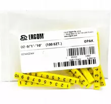 Ergom Oz-0/1-10 geltoni laidų žymekliai (100 vnt.)
