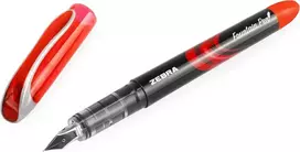 Zebra Fuente vienkartiniai plunksnakočiai - juodas, šviesiai mėlynas, raudonas, žalias, rožinis, violetinis (6 vnt. pakuotė)