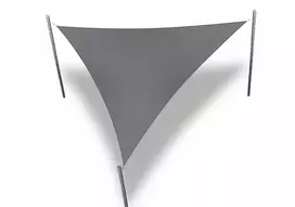 Sun Shade vandeniui atspari trikampė pavėsinė burė, pilka, 3,5x3,5x3,5 m