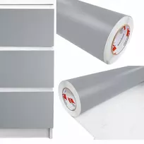 Lipni plėvelė, matinė pilka, dekoratyvinė baldų apdailos plėvelė, rulonas 10 m