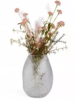 Vaza Eddy stiklinė skaidri 20cm gėlėms, puokštėms, šakelėms