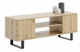 Tv staliukas Focus, komoda televizoriui, loft stiliaus, 155 cm, ąžuolo artisan