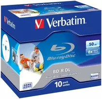 Bd-r Dl Verbatim 6x 50gb (jewel Case 10) Blu-ray Printable