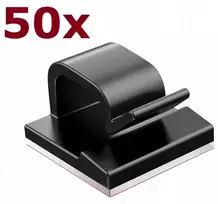 50x Mfox kabelių laikiklis spaustukas 3m juosta lemputėms girliandoms užuolaidoms