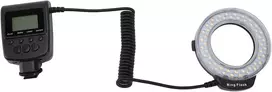 Objektyvas Asixxsix macro žiedinė blykstė, 3000–15000k 48 led reguliuojamas led žiedinis apšvietimas su lcd ekranu, 9 adapterių žiedai ir 2 blykstės difuzoriai, skirti dslr fotoaparatams