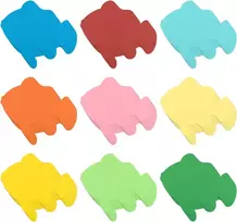 72 žuvies iškarpos, 15,3 x 13 cm, spalvingos žuvų popierinės iškarpos, jūros žuvų iškarpos, skelbimų lentos dekoracijos klasei, skelbimų lenta, popieriniai amatai mokyklai, klasei