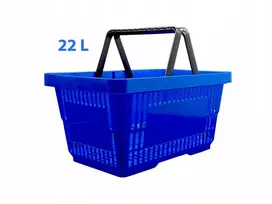 Select 22l mėlynas plastikinis pirkinių krepšelis