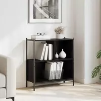 Vidaxl Lentyna, juoda, 72x28x77,5 cm, medienos drožlių plokštė