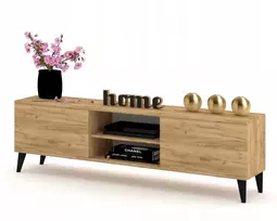 Tv staliukas komoda lentyna craft juoda pastatoma 160