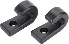 Kayak J formos kabliukai, 10 vnt. plastikinių J formos varžtų tvirtinimo kabliukų, skirtų kajakams, kanooms, irklavimo valtims, juodi