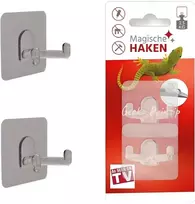 Magische Haken originalūs lipnūs kabliukai itin stiprūs skaidrūs lipnūs ir daugkartinio naudojimo - sieniniai kabliukai v kabliukai tinkami naudoti lauke, 4 vnt.