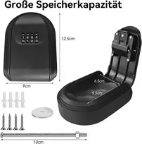 Wwuhua Raktų seifas su skaičių kodu, raktų seifas su magnetiniu siurbimu, didelės talpos raktų seifas, vandeniui atspari raktų dėžutė namams, garažui, mokyklai, biurui