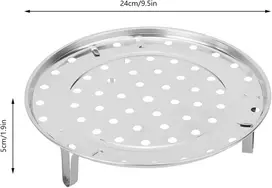 Garų puodas Hominas garų padėklas, nerūdijančio plieno garų laikiklis, apvalus garų stovas, stovas, padėklas, lentyna, maisto gaminimo priedai, 24 cm puodams