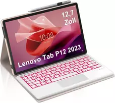 Klaviatūra Dėklas su apšvietimu ir lietimės plokštele Lenovo Tab P12 12.7" 2023