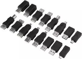 Kste 16 vnt. Multi Usb 2.0 adapterio keitiklis Usb Male į Female Micro Usb