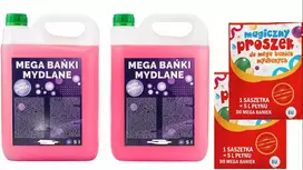 20 litrų muilo burbulų skystis 10+10 miltelių Mega Fun