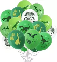 30 dino balionų rinkinys, dinozauro gimtadienio dekoracija, džiunglių dino balionas, juros periodo dino latekso teminiai balionai vaikams (30 cm)
