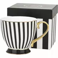 Porcelianinis puodelis arbatos puodelis 380 ml, 10,5 x 9,5 cm - juodas