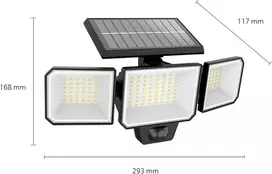 Philips lauko saulės energijos sieninis apsaugos šviestuvas Nysil 8.7 W, dienos šviesa ir judesio jutiklis, 5000 kelvinų, Ip44 atsparus oro sąlygoms, juodas