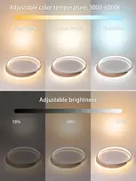 Fanlg Led lubų šviestuvas 40 cm, pritemdomas, 3000-6000k, modernus