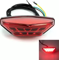 Evomosa motociklo galinis žibintas led raudonas stabdžių žibintas galinio numerio apšvietimas dienos šviesos žibintas universalus 12 v moto paspirtukui atv keturračiams triračiams (raudonas)