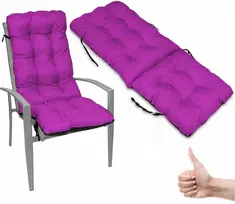 Sėdynės pagalvėlė sodo gultui foteliui vandeniui atspari minkšta 48x48x75 fuksijų spalvos