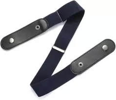 Wisafory 2 elastingi diržai be sagties, reguliuojamas nematomas tampus diržas be sagties, unisex diržas be sagties kelnėms, suknelei, tamsiai mėlyna